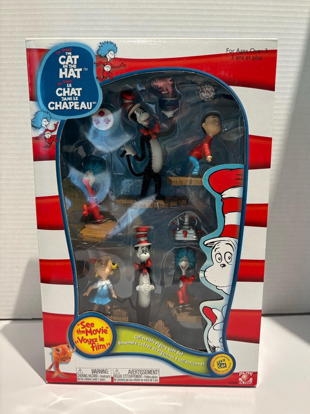 DR SEUSS Vintage 2003 Cat in the Hat Collectible Figure Gift Set Play Along
